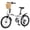 White, variant on 20 Inch Folding Bike with Basket, Phone Holder & Fenders, 6-Speed City Commuter Bicycle,Black