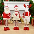 thumbnail image 4 of Muñecos navideños de gran tamaño, muñecos de nieve retráctiles de Papá Noel, alces, figuras navideñas, decoración navideña, regalo para niños, adorno para árbol de Navidad, 4 of 5