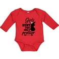 thumbnail image 3 of Inktastic Hunting Girls Hunt Too Only Prettier with Doe and Arrow Girls Long Sleeve Baby Bodysuit, 3 of 5