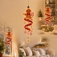 thumbnail image 5 of ZENVIVE Christmas Magic Spiral Hanging LED Lights, Hanging Xmas Decoration with Spiral Lights for Porch Entryway Doorway & Outdoor Holiday Decor, 7.8"(Gingerbread), 5 of 7