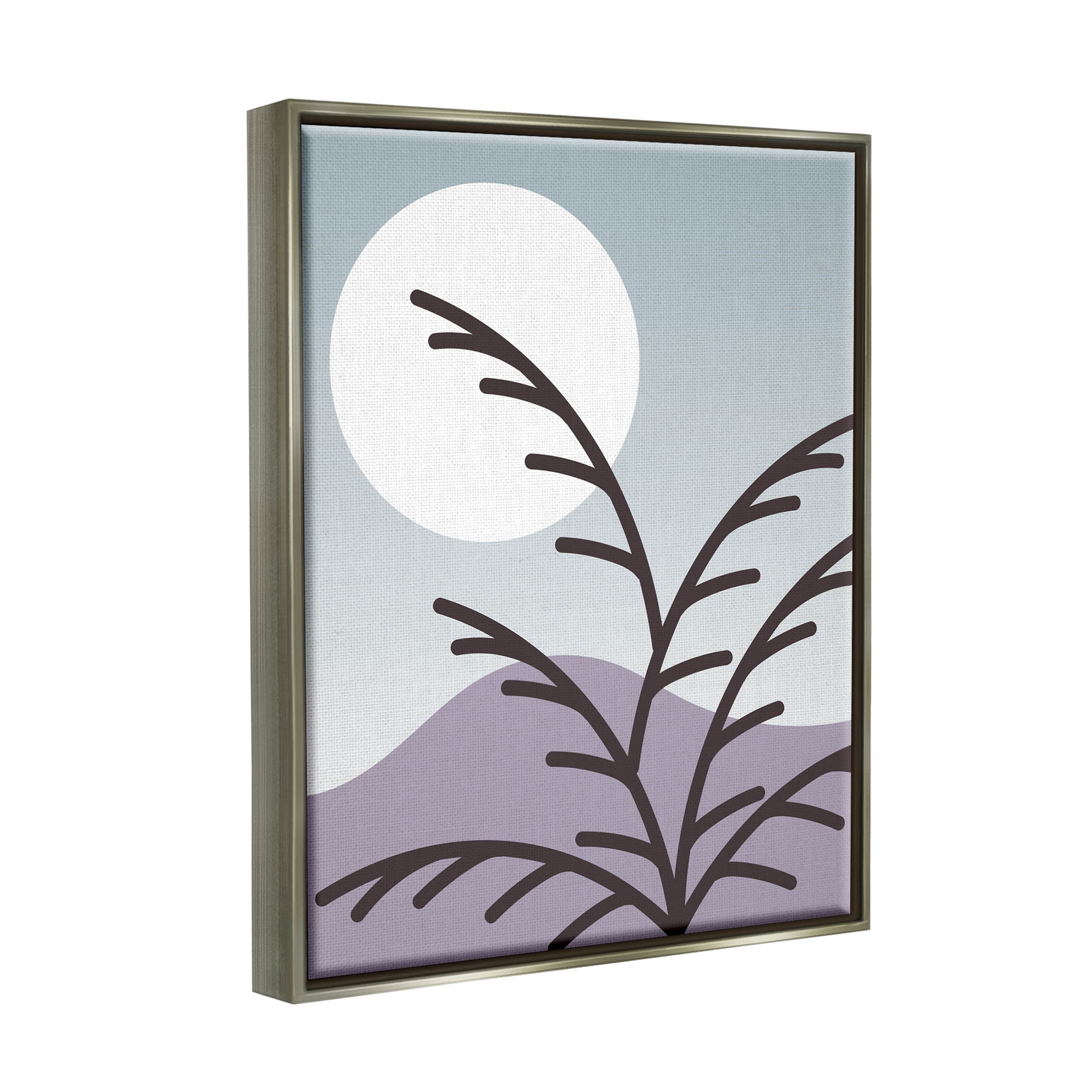 Moonlit Mountain Botanicals Botanical & Floral Graphic Art Luster Gray Framed Art Print Wall Art