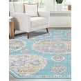 thumbnail image 4 of Unique Loom Paragon Collection Area Rug - Grayson (8' 2" Octagon Blue/Ivory), 4 of 10