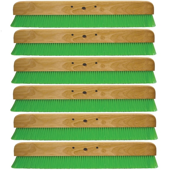 Kraft Tool Co. CC454-01 24 in. Green Nylex Soft Finish Broom Head, 6-Pack