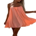 thumbnail image 3 of Ladies Spaghetti Strap Sleeveless Dress with Loose Backless Design for Party, 3 of 9