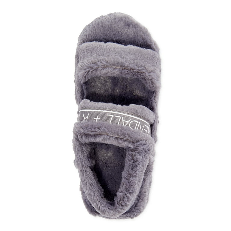 Kendall Kylie Women s Shane Faux Fur Two Band Slippers Walmart