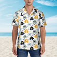 thumbnail image 4 of Daiia Cute Elephant Hawaiian Shirt for Men Gentle Cotton Regular Short Sleeve Casual-Medium, 4 of 9