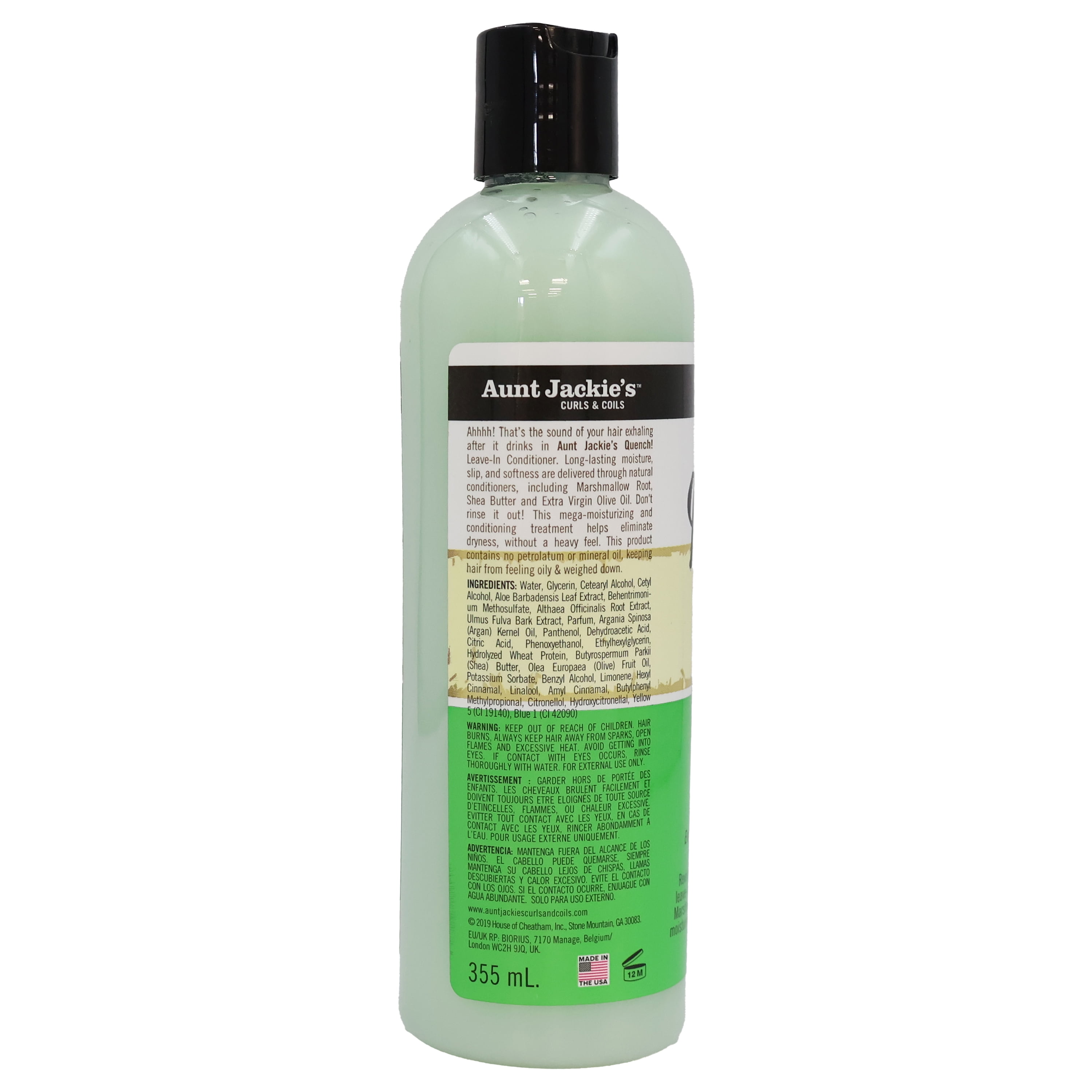 Aunt Jackies Quench Moisture Leavein, 12 Oz., Pack of 12
