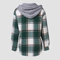 thumbnail image 3 of Purple Plaid Skirt Girls Shacket Girls Flannel Long Sleeve Shirts Button Down Plaid Shacket Jackets Casual Blouses Tops, 3 of 5