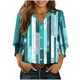 thumbnail image 1 of Camisas de Cuello de Tripulación de Manga Larga para Hombres Moda de Mujeres Primavera Y Verano Botón Arriba Cardigan 3/4 Cuarto de Manga Chaqueta Cuello en V Top / Camisa, Informal Y Cómodo para el, 1 of 5