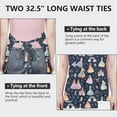 thumbnail image 6 of Dark Blue Little Princess Pattern Apron-Garden Aprons for Women with Pockets-Cotton Linen Waterproof Kitchen Cooking Gardening Aprons Adjustable for Kitchen,Cooking,BBQ and Salon 33x27 Inch, 6 of 7