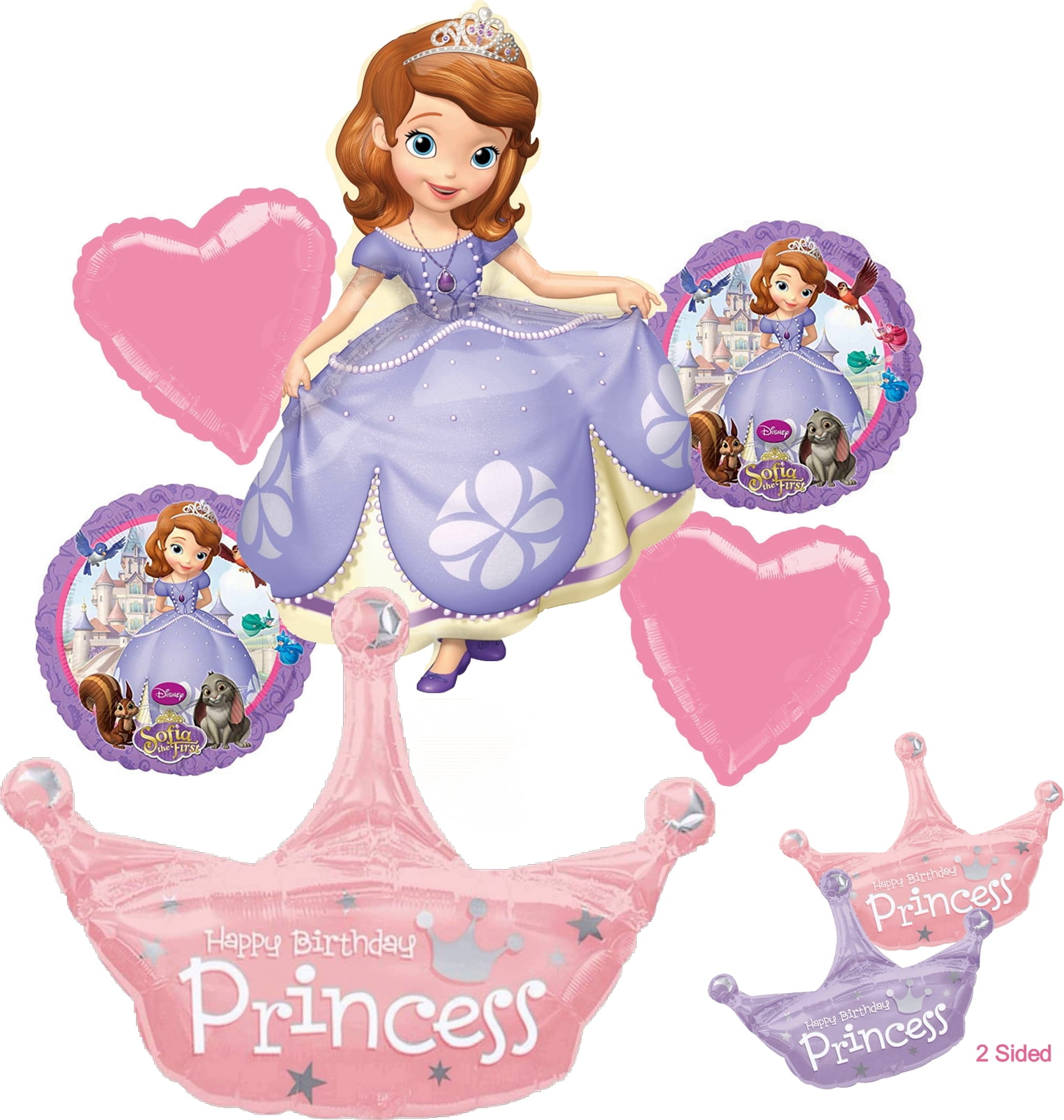 DISNEY PRINCESS SOFIA THE 1ST BIRTHDAY PARTY BALLOONS BOUQUET DECORATIONS  SUPPLIES (INCLUDES 6 BALLOONS) SOPHIA THE FIRST Anagram 
