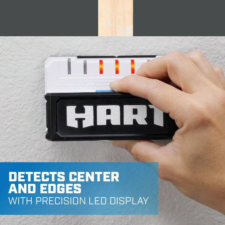 HART Professional 9 LED Stud Finder with Live Wire Meter, AAA Battery  Powered, Not Included, Assembled Product Weight Is 0.33125 lb. 