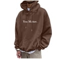 thumbnail image 4 of YaEYa Dear Person Behind Me Graphic Hoodies for Men Funny Novelty Pullover Sweatshirt Xmas Gifts Sincerely Yours Hoodie Brown L, 4 of 7