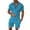 Sky Blue, variant on MNCEKFOD Mens Short Sets 2 Piece Outfits Summer Short Sleeve Zipper V Neck Shirts with Pockets Drawstring Shorts Relax Fit Tracksuit Army Green L