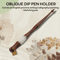 thumbnail image 4 of Wood Calligraphy Dip Pen English Copperplate Script Oblique Holder with Glass Nibs Accessories,A, 4 of 4