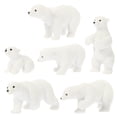 thumbnail image 7 of 6pcs Lovely Simulated White Bear Animal Crafts Miniature Polar Bear Micro Landscape Decors, 7 of 7