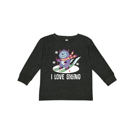

Inktastic I Love Skiing Gift Toddler Boy or Toddler Girl Long Sleeve T-Shirt