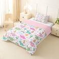 thumbnail image 2 of Erosebridal Jungle Dinosaur Twin Comforter Sets For Girls,Safari Lovely Cute Animals Bedding Set For Dino Lovers, Reversible 2 Pieces, 2 of 7