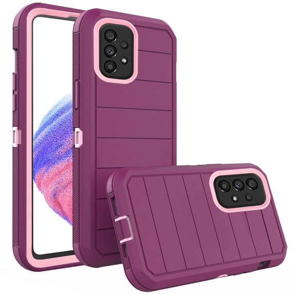 Asuwish Compatible with Samsung Galaxy A53 5G Phone Case Hybrid Rugged Shockproof Hard Protective Drop Proof Full Body Heavy Duty Mobile Cell Cover for A 53 G5 53A SM A536U 6.5" 2022 Women Men Purple