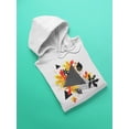 thumbnail image 3 of Abstract Autumn Watercolor Hoodie Women - Women Hoodie, White, 3XL, 3 of 4