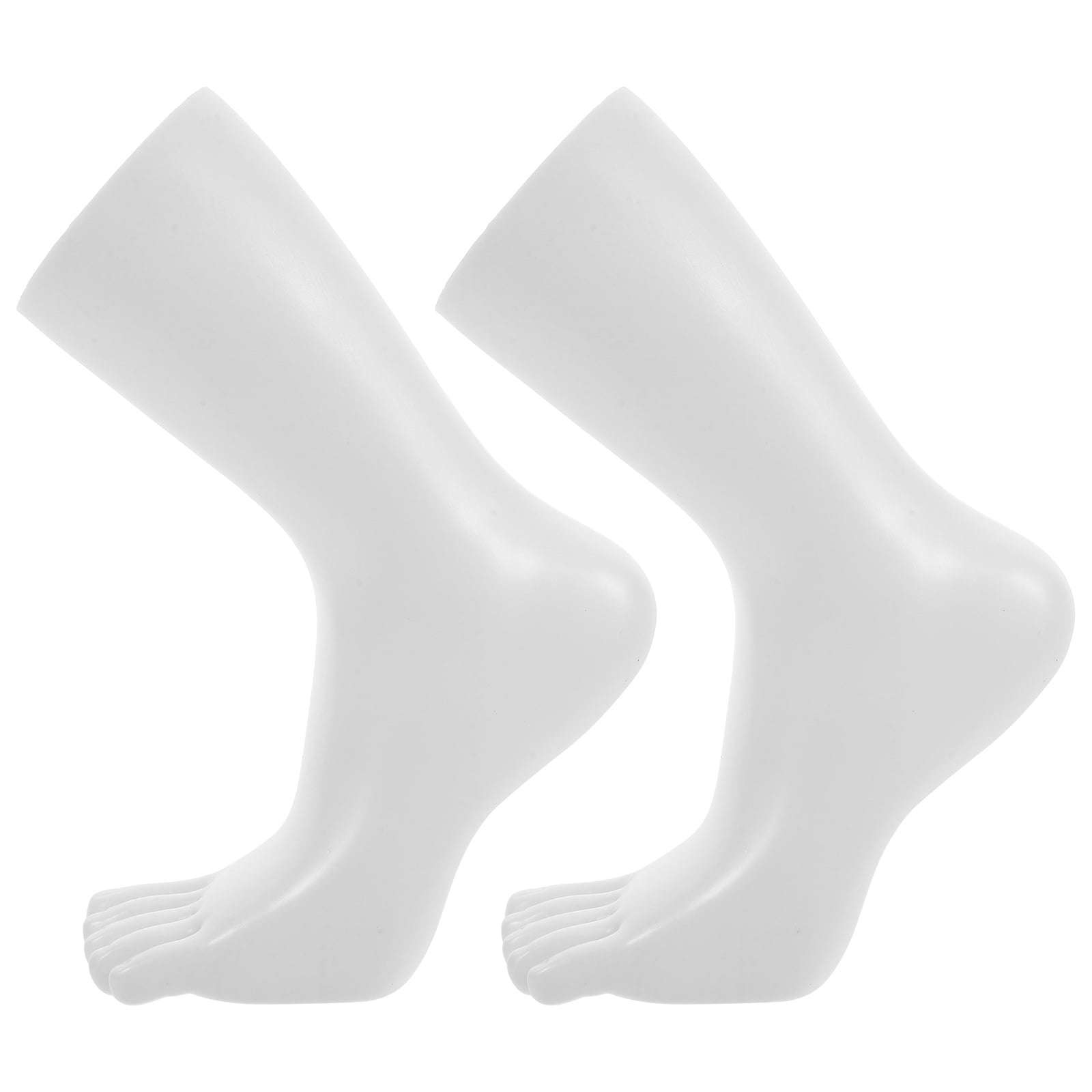 TAILTOSS Mannequin Feet Display Pair for Toe Socks and Anklets, Easy to Clean, White, 21x20x8 Inches
