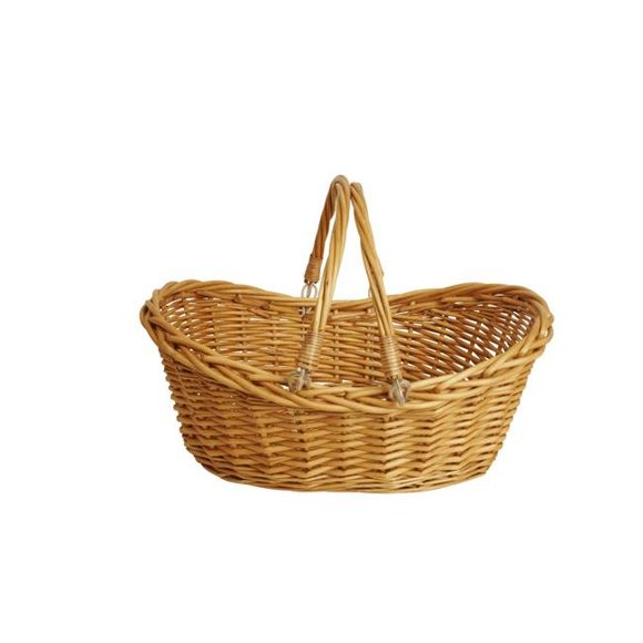 1002-MD 17 in. Honey Finish Willow Basket