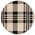 SAFAVIEH Courtyard Benjamin Plaid Indoor/Outdoor Area Rug, 5'3" x 7'7", Black/Bone - image 2 of 6