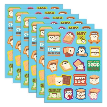 Teacher Created Resources S'mores Smelly Stickers, 114 Per Pack, 6 Packs