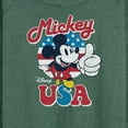 thumbnail image 3 of Disney - Americana - Mickey Mouse USA Flag - Women's Lightweight French Terry Long Sleeve Shirt, 3 of 5