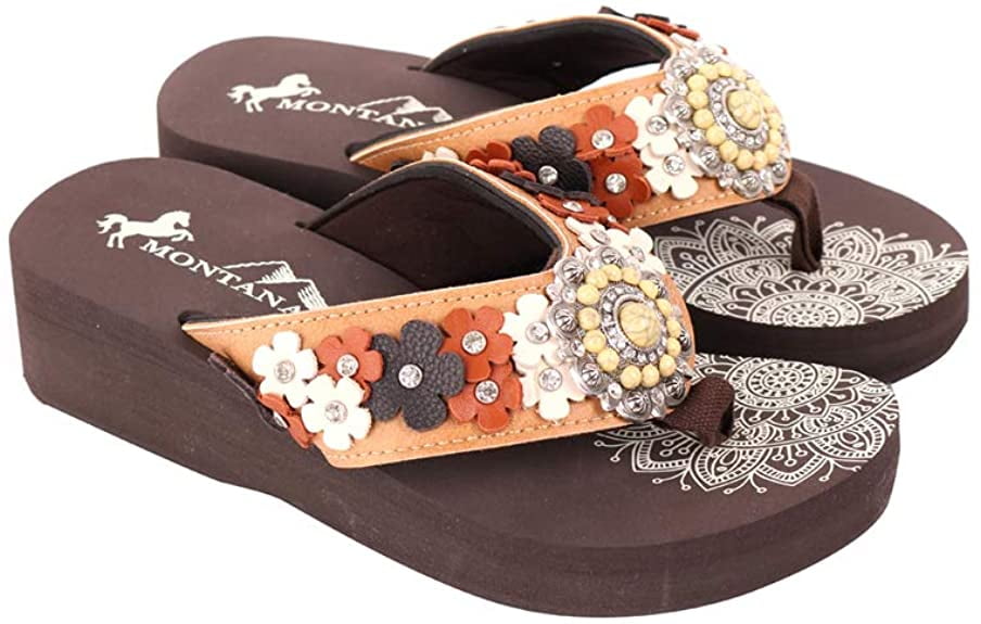 bling platform flip flops