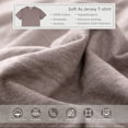 thumbnail image 2 of PURE ERA Duvet Cover Set King Size 100% Cotton Jersey Knit Cotton Super Soft 3pc Bedding Set,Heathered Brown, 2 of 6