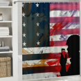 thumbnail image 6 of Orinice American Flag Soldier Bathroom Decor Set, Multi-Size Colorful Luxurious Graphic Print Polyester Fabric Fashion Bathroom Decor Sets with Hooks, 100% Polyester Shower Curtain for Bathroom, 6 of 7