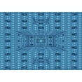 thumbnail image 1 of Ahgly Company Indoor Rectangle Patterned Blue Eyes Blue Area Rugs, 2' x 4', 1 of 6