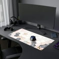 thumbnail image 4 of Marble Mouse pad Extended Full Desk Protector Mousepad Large Gaming Pink Grey Tiles Print Mouse Pads with Stitched Edges XXL,Keyboard Mat with Non-Slip Rubber Base for Office Home Work, 4 of 6