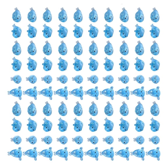 Pack of 100 Realistic Glowing in Dark Miniature Seal Figurine Resins Home Decors