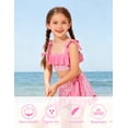 thumbnail image 6 of Lanbubble Girls Tankini Swimsuit Set 3 Piece Bathing Suits for Toddler Summer Beach Swimwear Size 3-4T, 6 of 10