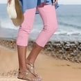 thumbnail image 5 of Capri Leggings for Women Spring Summer Elastic High Waist Slim Fit Lifting Workout Yoga Pants Capris, 5 of 7