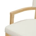 thumbnail image 6 of Christopher Knight Home Mid-Century Modern Upholstered Dining Chairs, Solid Wood Frame, Beige+Oak, Set of 2, 6 of 9