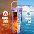 thumbnail image 4 of 30 oz Butterfly Tumbler with Handle, Large Insulated Tumbler with Flip & Straw Coffee Mug Cup Stainless Steel Gifts for Women Men Youth, 4 of 6