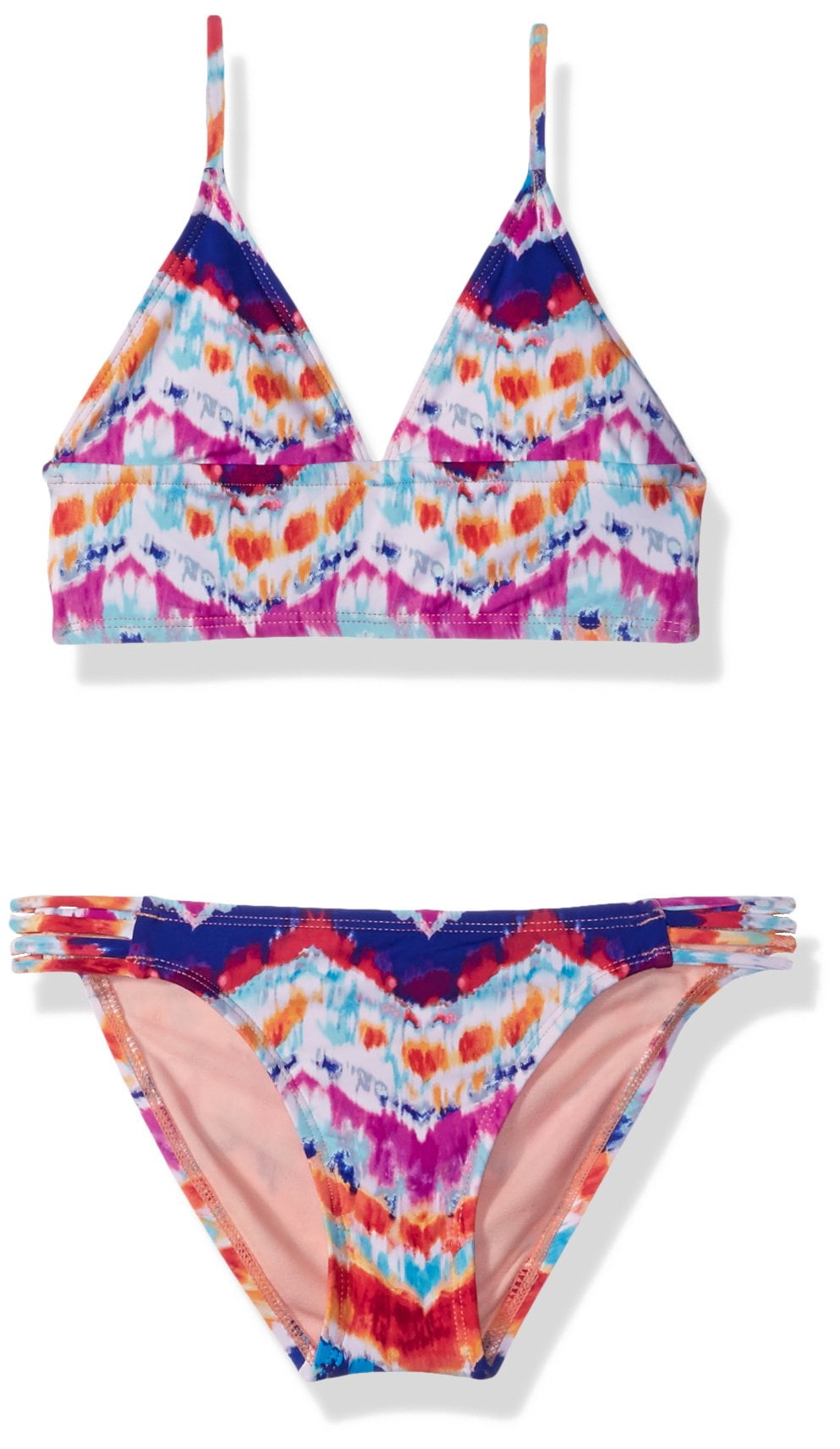 Girls Tie-Dye Swimwear Two-Piece Tankini Set 14 - Walmart.com - Walmart.com