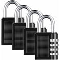 thumbnail image 1 of Candado de combinación Sincero Paquete de 4 4 dígitos resistente Negro 80X40X13 mm, 1 of 5