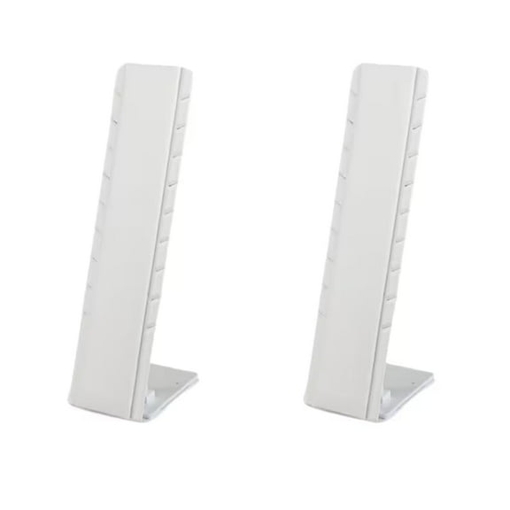 Novel Box 2Pack White Necklace/Chain Foldable Display Stands 4.2x2.9x12.2in with Adjustable Angles
