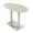 Lakeland Salt w/Silver Base, variant on Boat Oval Bistro Height Meeting Table Double Metal Base 34x70 Bar Table