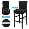 thumbnail image 6 of PiccoCasa 2Pcs Stretch Spandex Bar Stool Covers for Short Back Chair, Black, 6 of 6