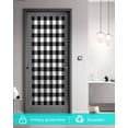 thumbnail image 5 of Window Privacy Film Black White Plaid Stained Glass Window Film Decorative Sun Block Window Cover Modern Simple Buffalo Check Gingham Window Clings Static Adhesive Sticker for Bathroom 17.7"x39.3", 5 of 7