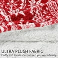 thumbnail image 3 of Sherpa Throw Blanket Snowflake Pattern, Reversible Micro Fleece TV Blanket All Season for Bed or Couch 50" x 60", 3 of 7