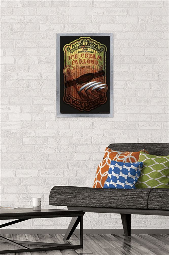 A Nightmare on Elm Street - Ice Cream Parlor Wall Poster, 14.725" x 22.375", Framed