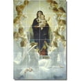 thumbnail image 1 of Ceramic Tile Mural-William Bouguereau Mother Child Painting 61. 48" w x 72" h using (24) 12 x 12 ceramic tiles, 1 of 3