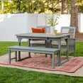 thumbnail image 6 of Walker Edison 4-Piece Classic Outdoor Patio Dining Set - Grey Wash, 6 of 10