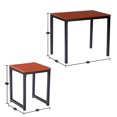 thumbnail image 3 of 3-piece Dining Table Set,Counter Height Dining Set with Table and 2 Bar Stools, Modern Small Dining Table Set, Countertop Kitchen Pub Set for Bar/Breakfast Nook/Dining Room/Living Room, JA1661, 3 of 9